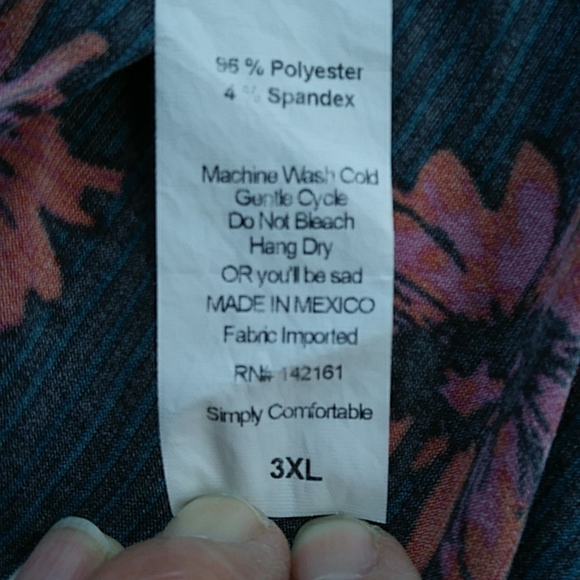 LulaRoe Azure Floral Stried A-Line Skirt 3XL Black Red - Picture 4 of 10